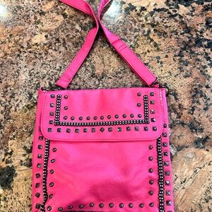 Studded Pink Crossbody Bag
